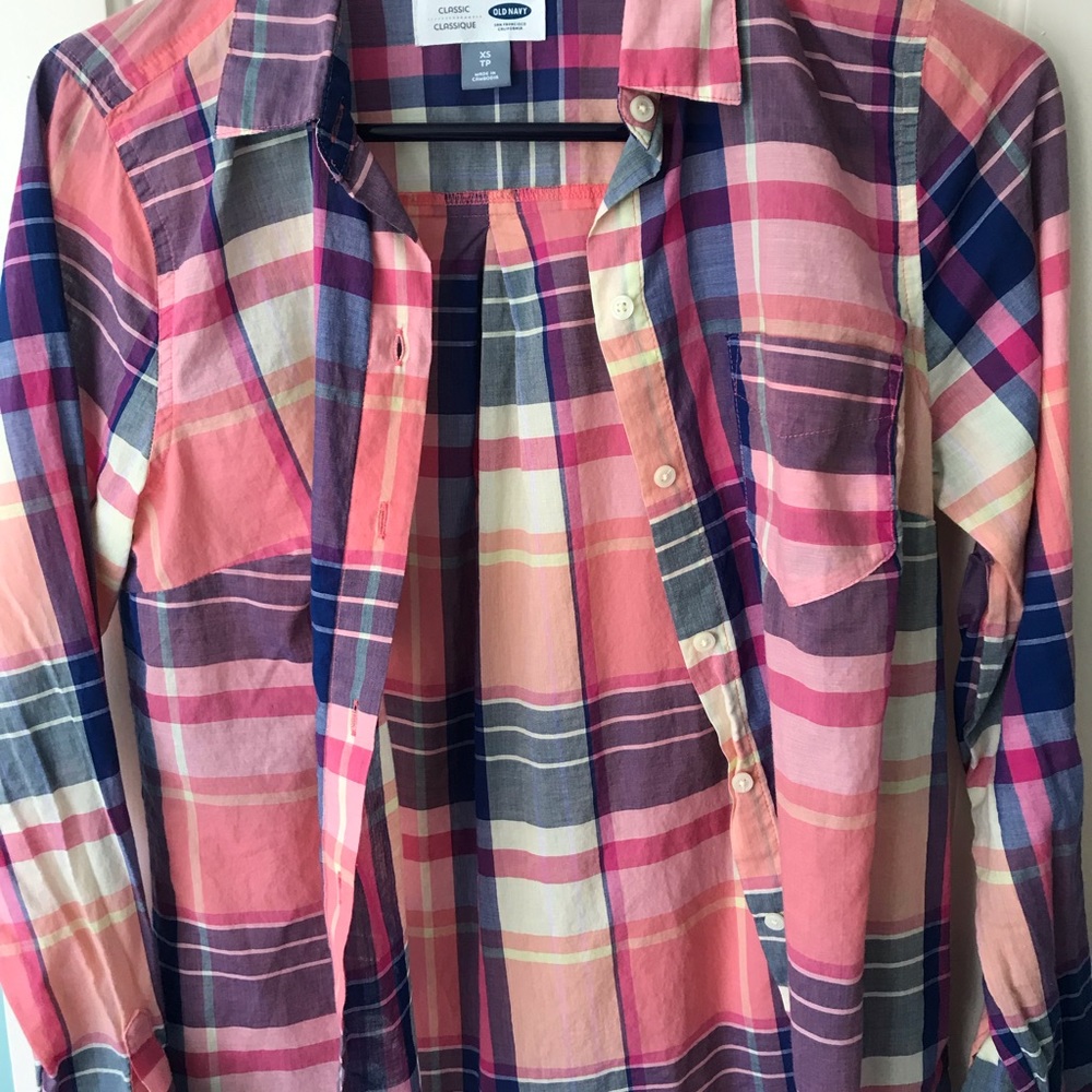 Bright button up plaid